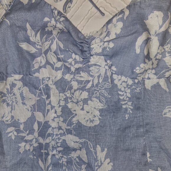 Reformation Blue and White Floral Top - Picture 3 of 4